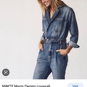 Free People Women's Denim Maris Coveralls. Medium ❤️❤️ New without tags.